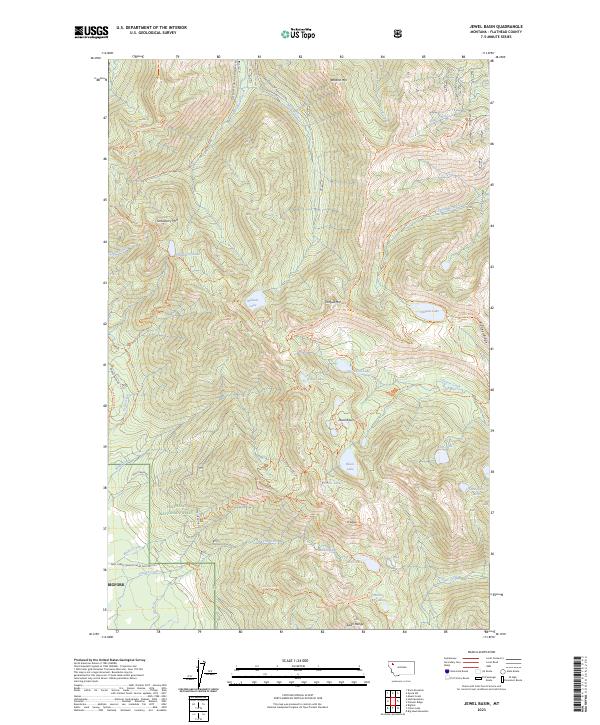 Jewel Basin 2023 topographic map thumbnail
