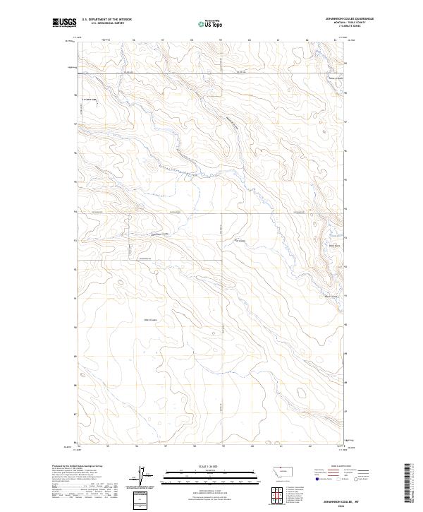Johannson Coulee topographic map thumbnail