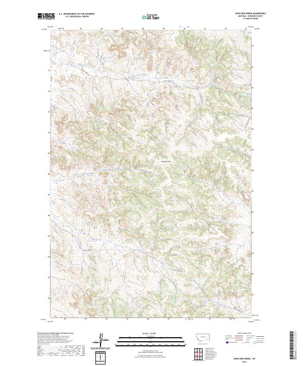 John Hen Creek topographic map thumbnail