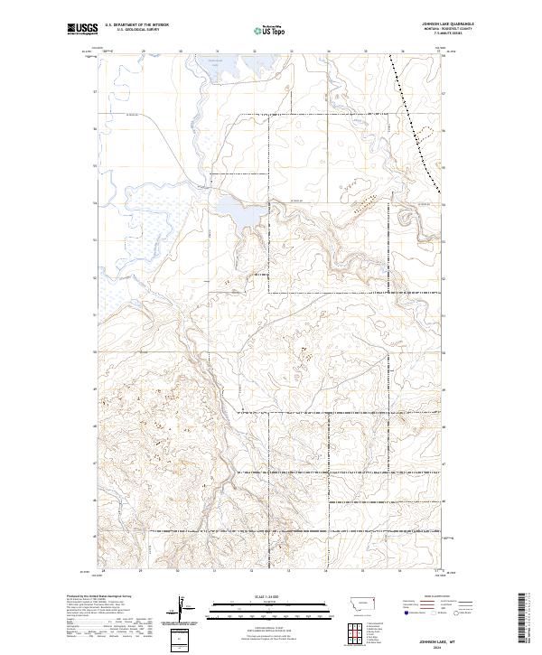 Johnson Lake topographic map thumbnail