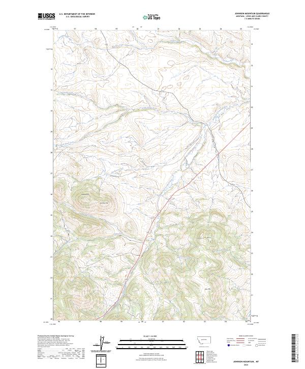 Johnson Mountain topographic map thumbnail