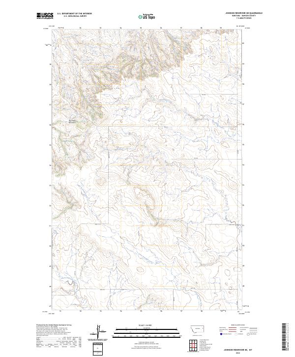Johnson Reservoir NE topographic map thumbnail