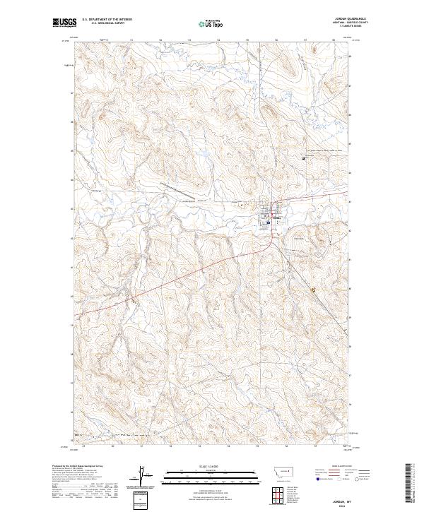 Jordan topographic map thumbnail