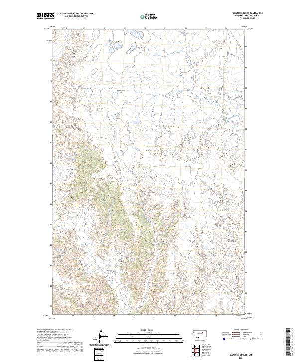 Karsten Coulee topographic map thumbnail