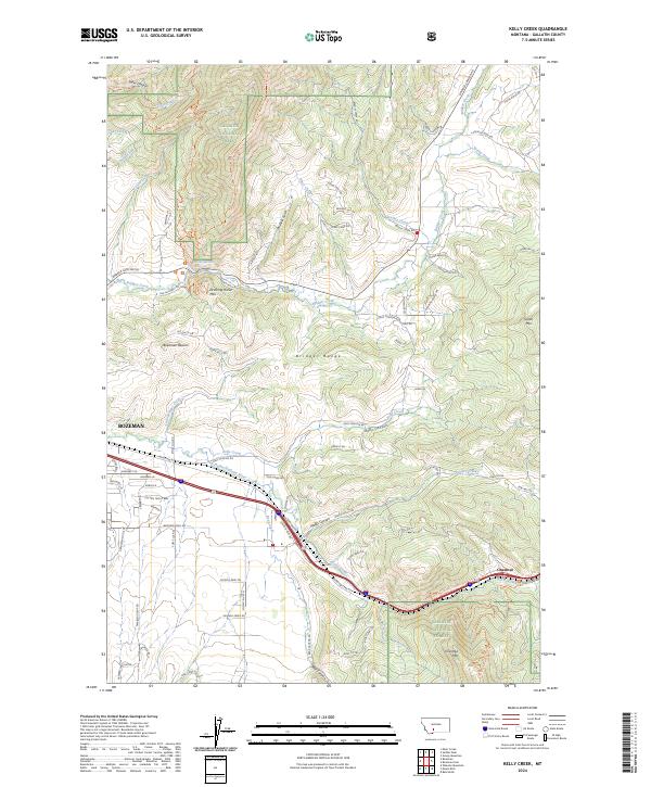 Kelly Creek topographic map thumbnail