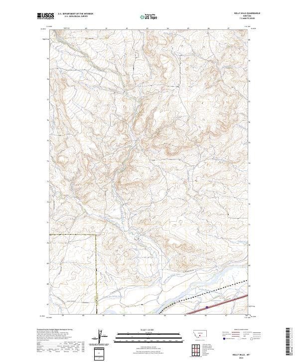 Kelly Hills topographic map thumbnail