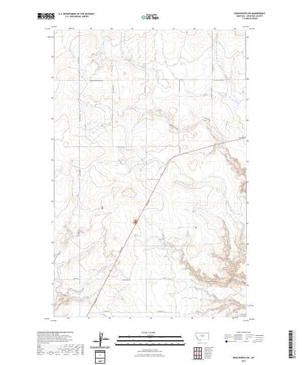 Kenilworth SW topographic map thumbnail