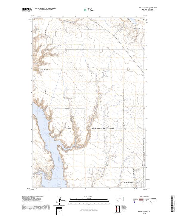 Kiehns Coulee topographic map thumbnail