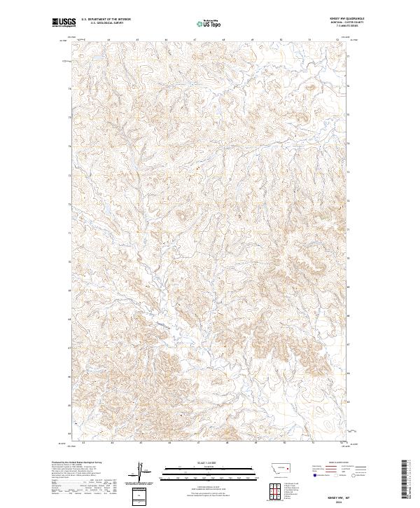 Kinsey NW topographic map thumbnail