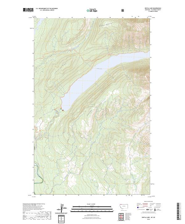 Kintla Lake topographic map thumbnail