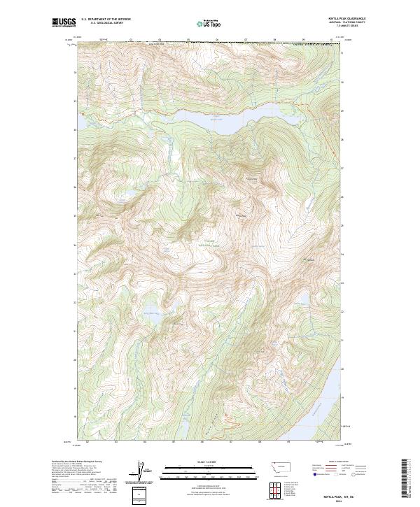 Kintla Peak topographic map thumbnail