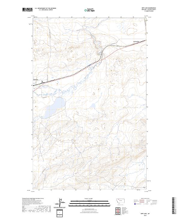 Kipp Lake topographic map thumbnail