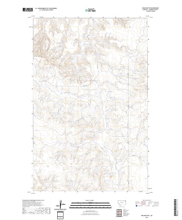 Kisler Butte topographic map thumbnail