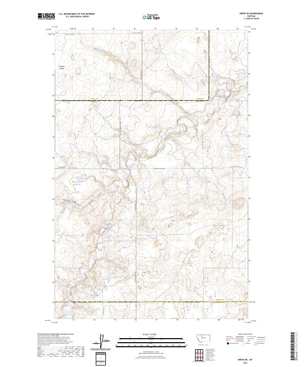 Knees NE topographic map thumbnail