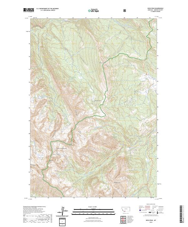 Koch Peak 2024 topographic map thumbnail
