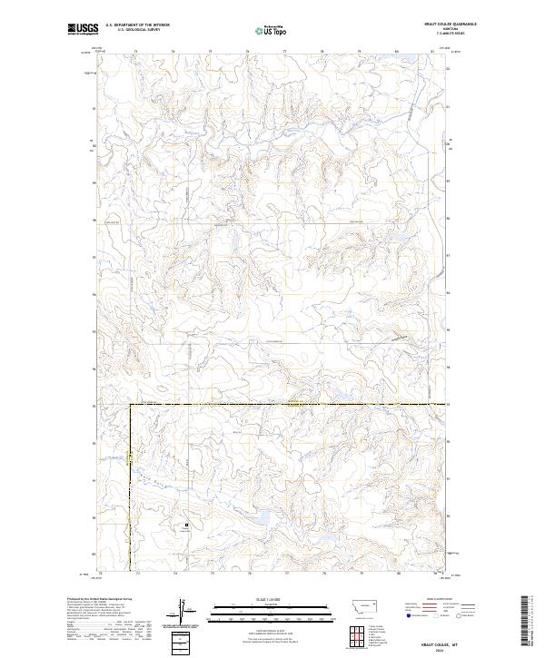 Kraut Coulee topographic map thumbnail
