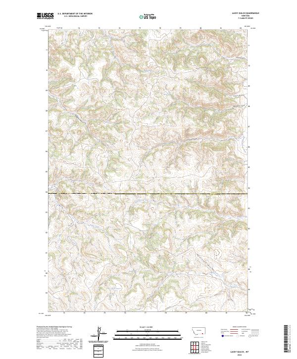 Lacey Gulch topographic map thumbnail
