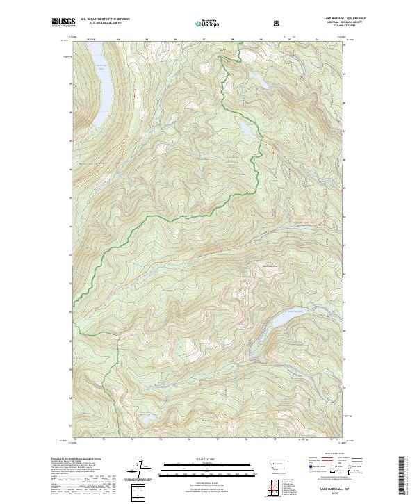 Lake Marshall topographic map thumbnail