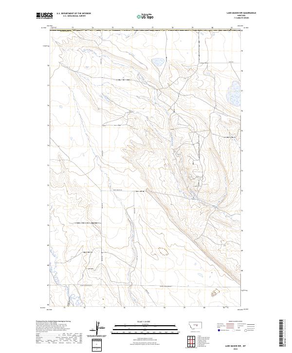 Lake Mason NW topographic map thumbnail