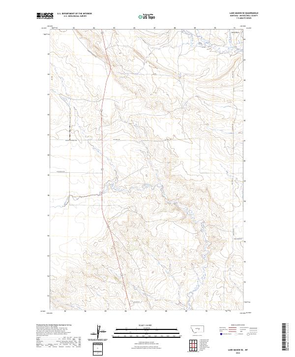 Lake Mason SE topographic map thumbnail