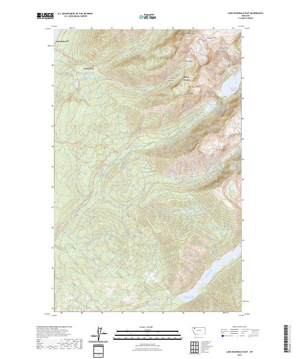Lake McDonald East topographic map thumbnail