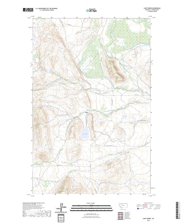 Lake Theboe topographic map thumbnail