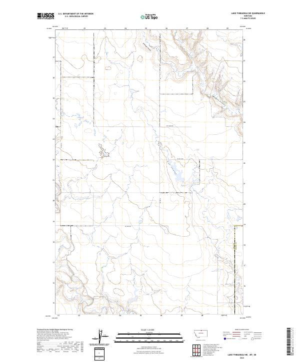 Lake Thibadeau NE topographic map thumbnail
