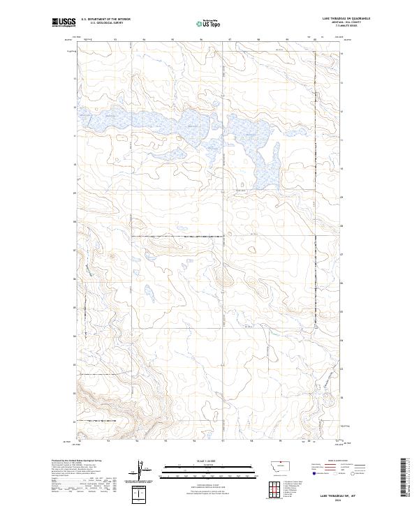 Lake Thibadeau SW topographic map thumbnail