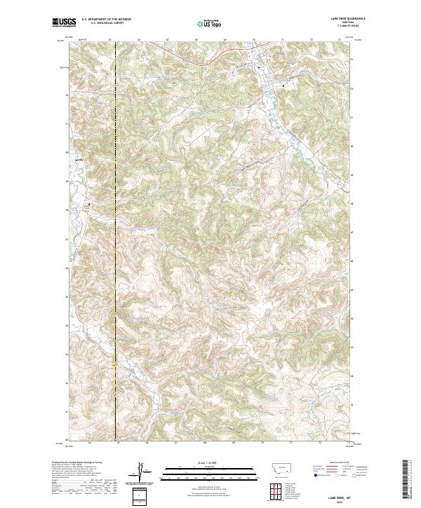 Lame Deer 2024 topographic map thumbnail