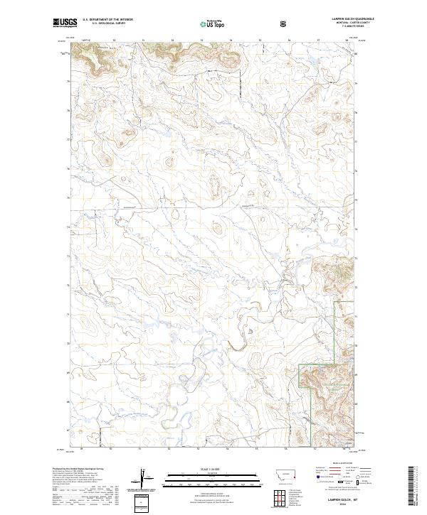 Lampkin Gulch topographic map thumbnail