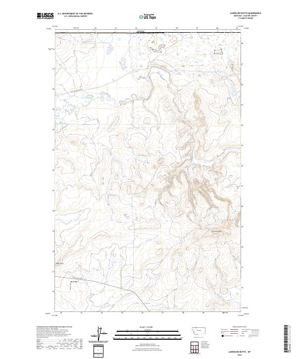 Landslide Butte topographic map thumbnail