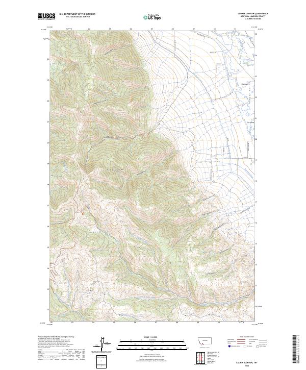 Laurin Canyon topographic map thumbnail