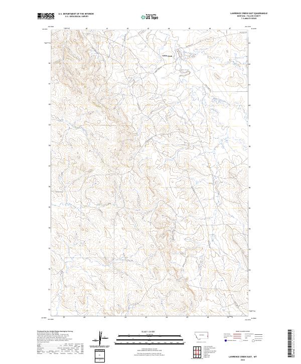 Lawrence Creek East topographic map thumbnail