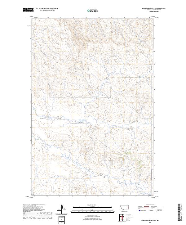 Lawrence Creek West topographic map thumbnail
