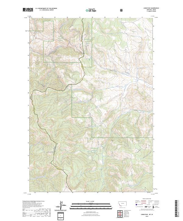Lemhi Pass 2024 topographic map thumbnail