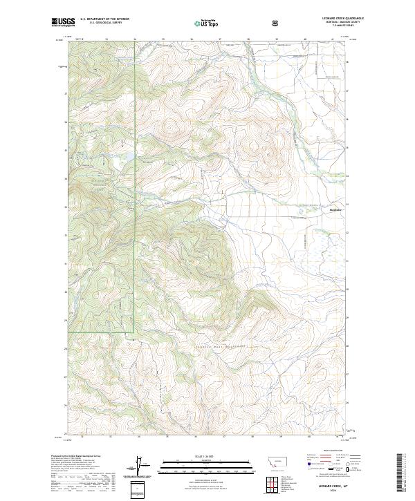 Leonard Creek topographic map thumbnail