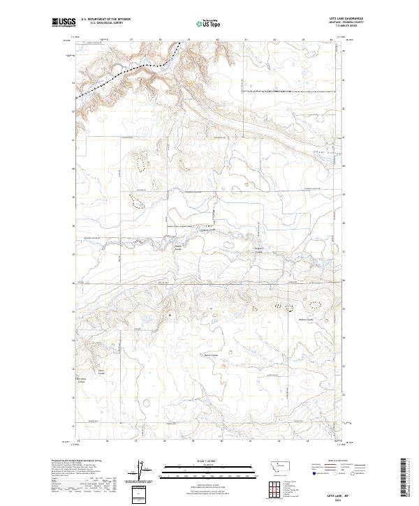 Letz Lake topographic map thumbnail