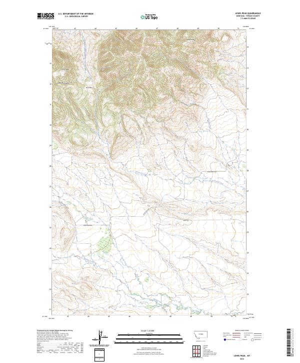 Lewis Peak topographic map thumbnail