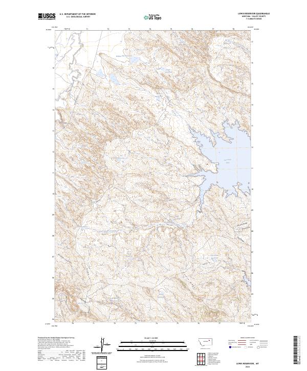 Lewis Reservoir topographic map thumbnail