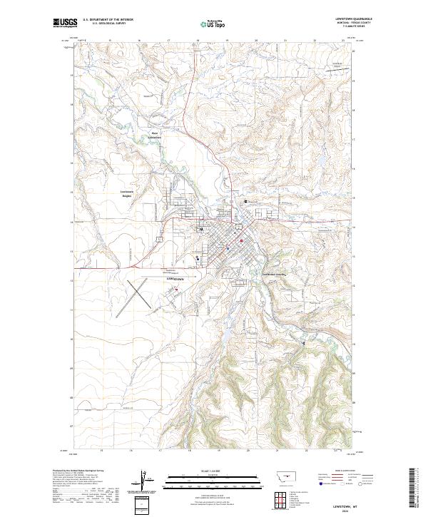 Lewistown topographic map thumbnail