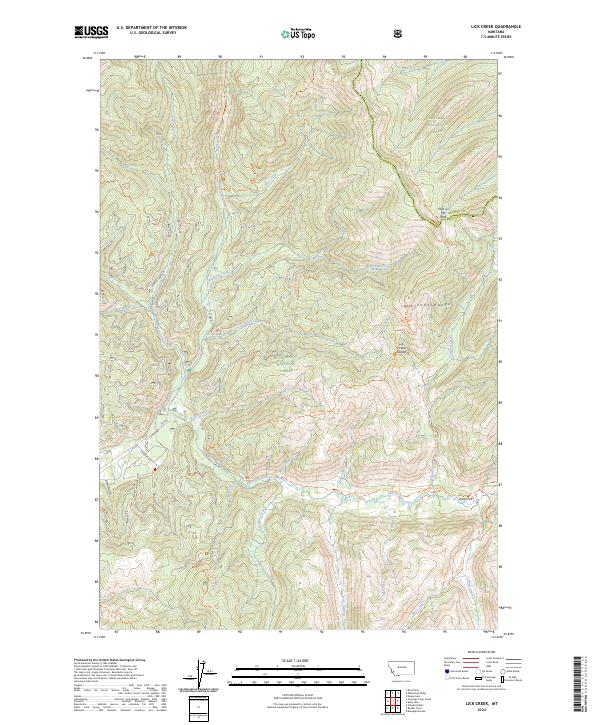 Lick Creek topographic map thumbnail