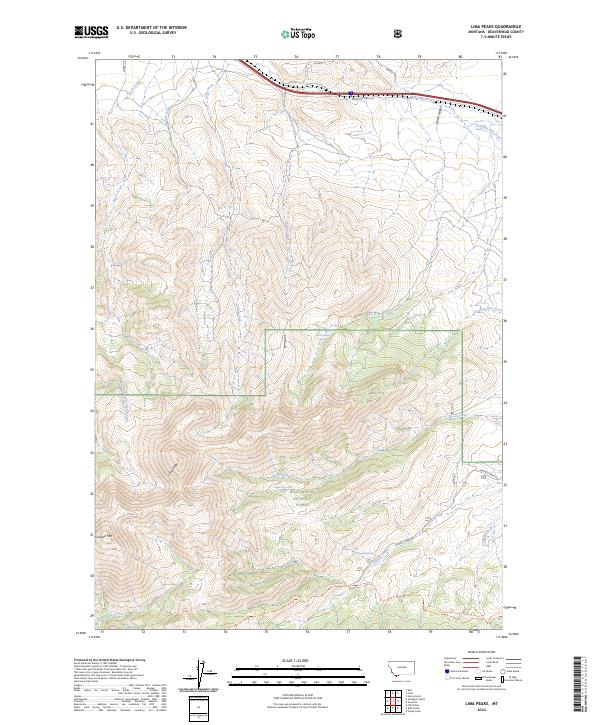 Lima Peaks topographic map thumbnail