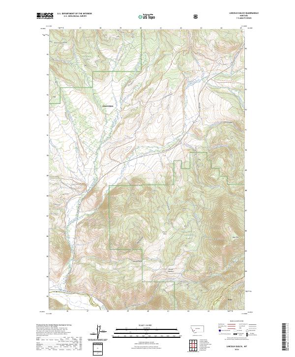 Lincoln Gulch topographic map thumbnail