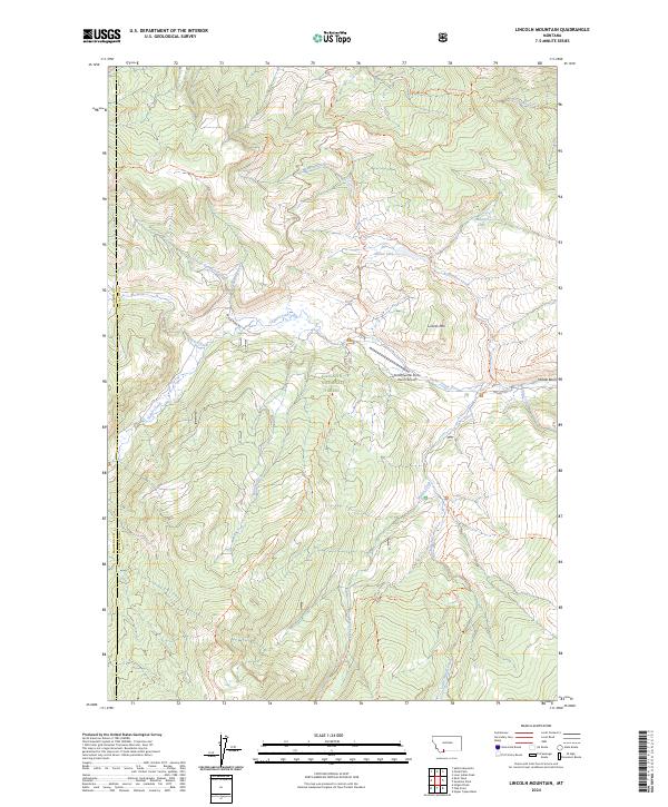 Lincoln Mountain topographic map thumbnail