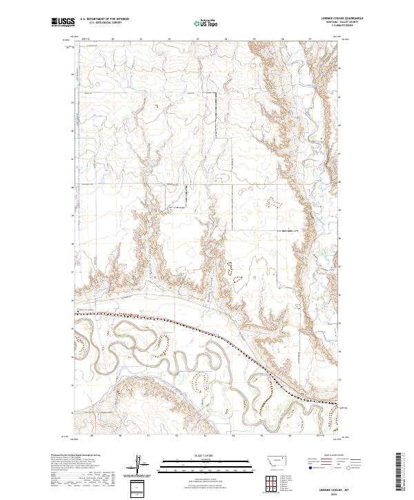 Lindeke Coulee topographic map thumbnail
