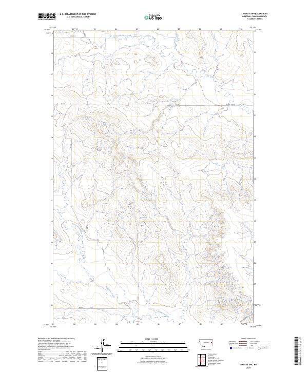 Lindsay SW topographic map thumbnail