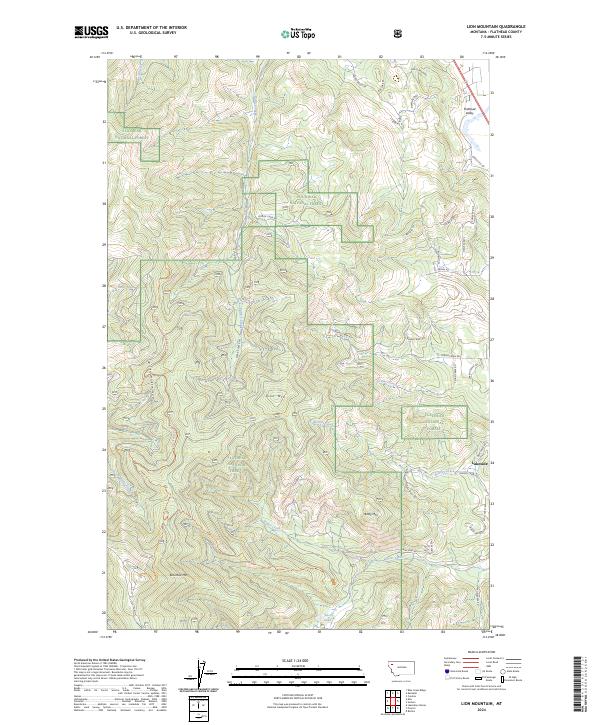 Lion Mountain 2024 topographic map thumbnail