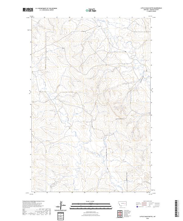 Little Chalk Butte topographic map thumbnail