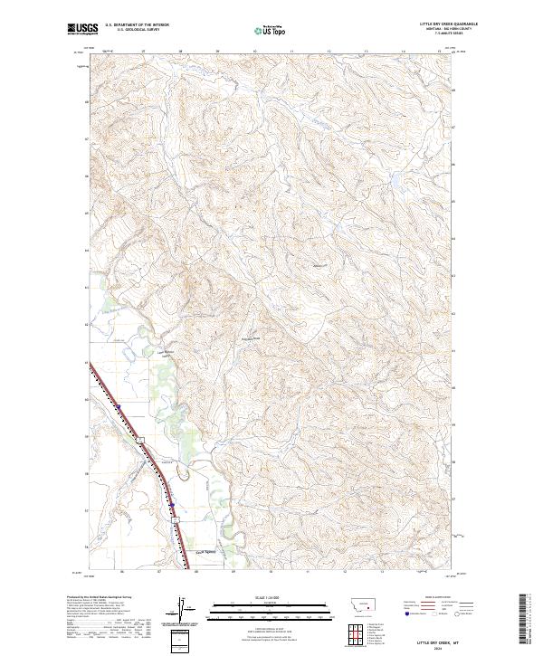 Little Dry Creek topographic map thumbnail