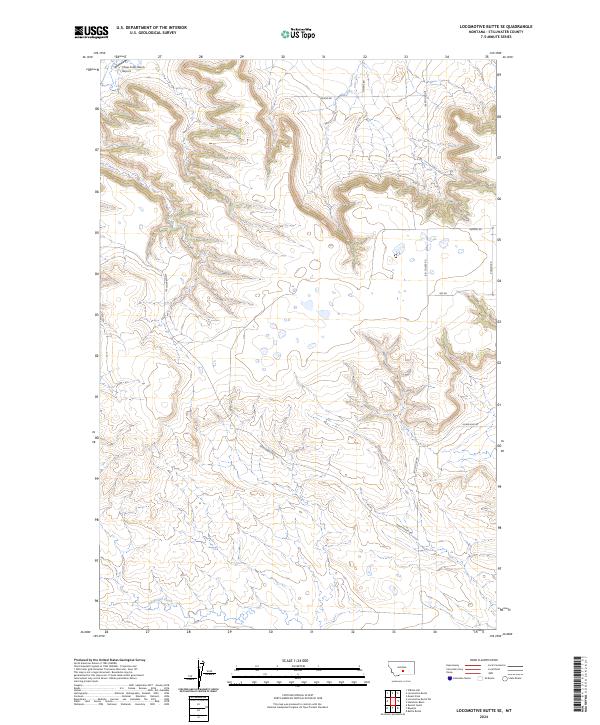 Locomotive Butte SE topographic map thumbnail